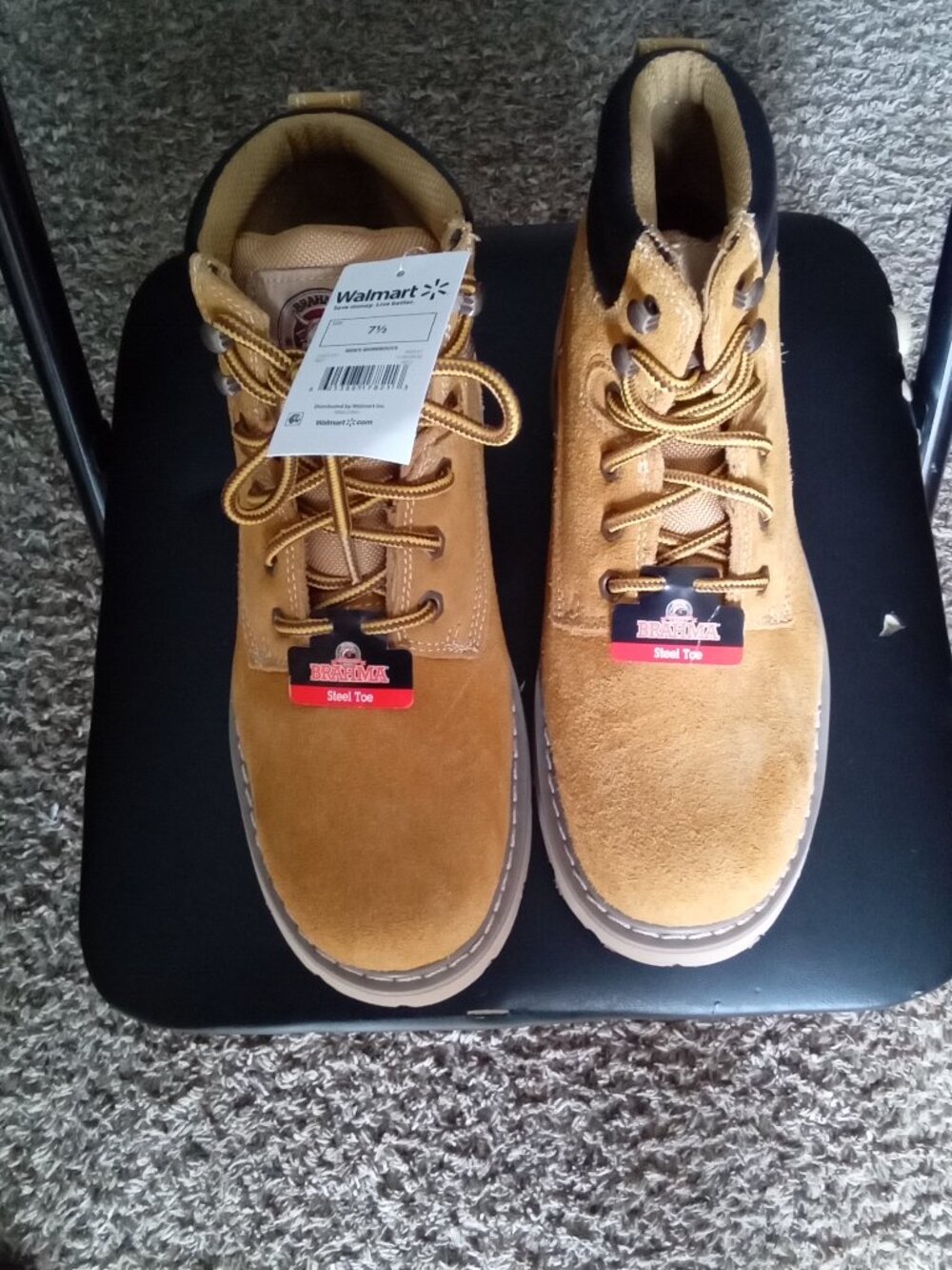 The Brahma Men's RAID Steel Toe Work Safety Boots in wheat